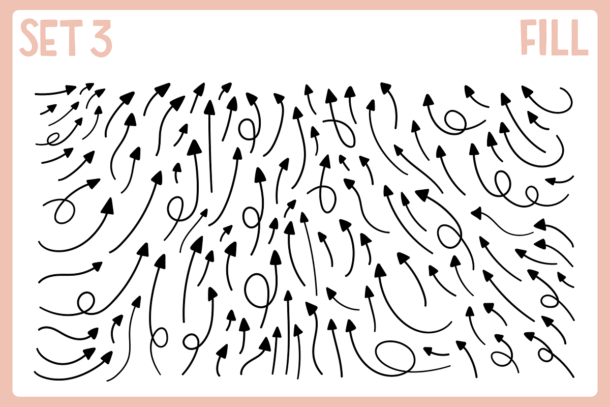 Hand Drawn Arrows Vector Pack, an Outline Icon by Design by Barton (Photo 4 of 6)
