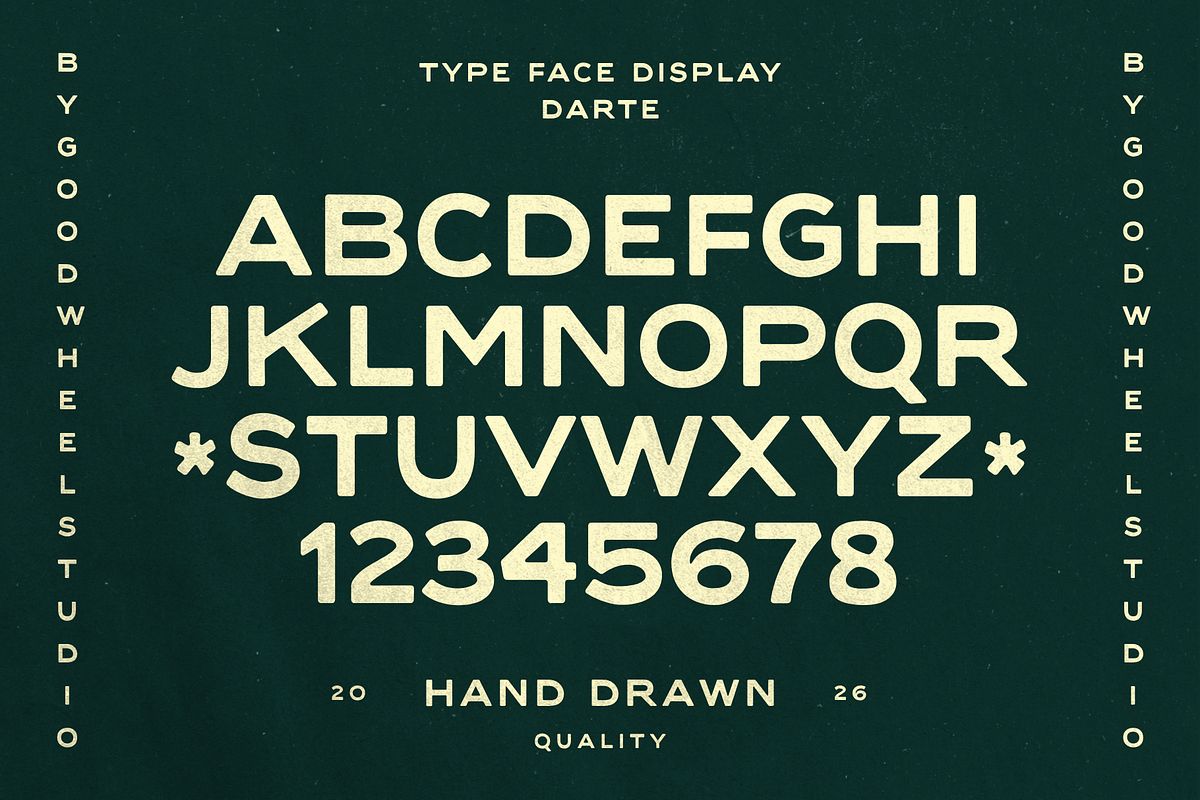 Darte | Handdrawn Typeface, a Handwritten Font by Goodwheel Studio (Photo 4 of 7)