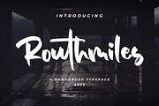 Routhmiles - Brush Font, a Handwritten Font by RockboyStd (Thumbnail 1 of 12)