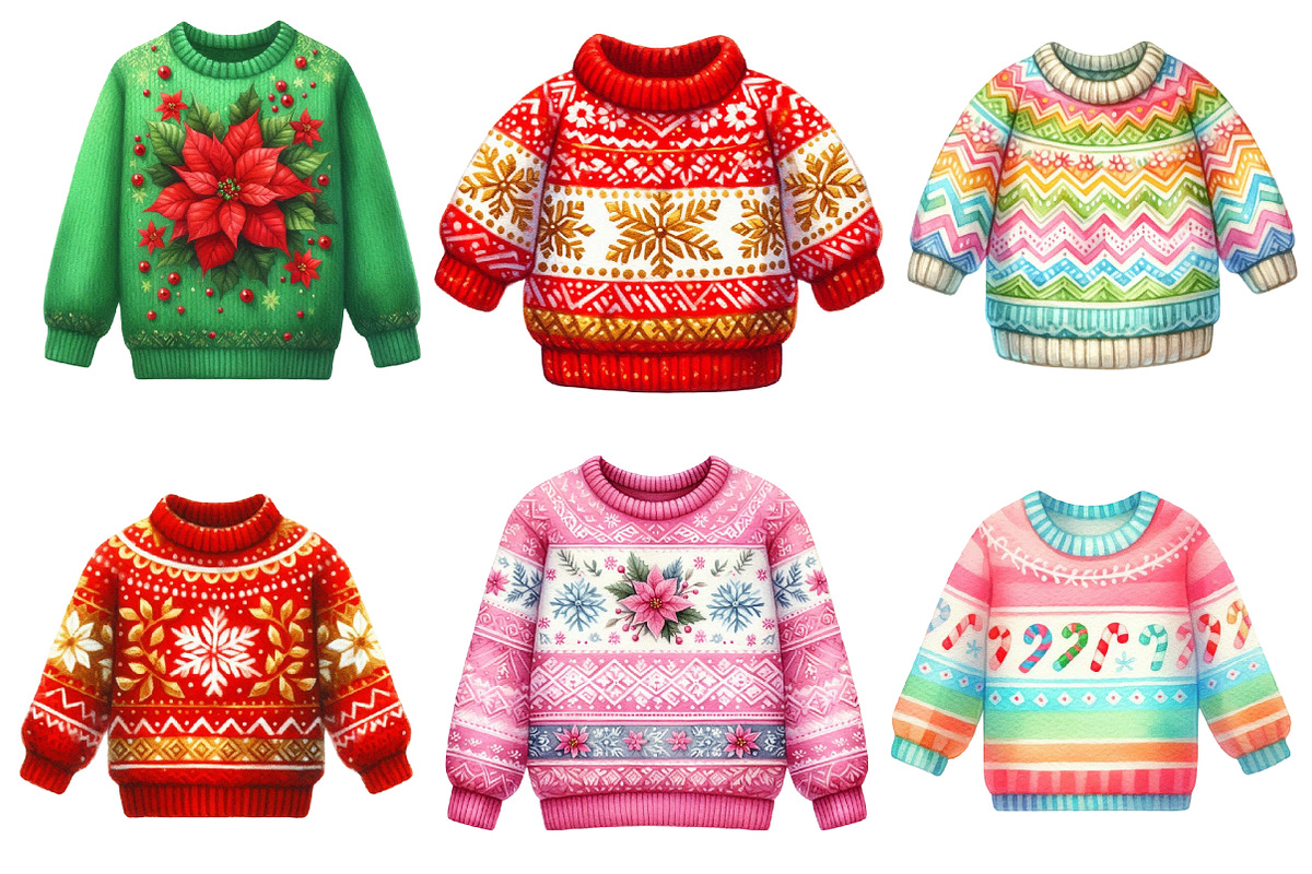 Preppy Christmas Sweater PNG Clipart, an Illustration by Designworld (Photo 3 of 4)
