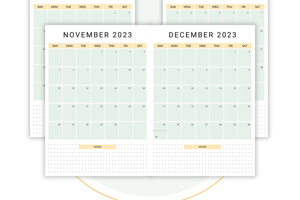Minimalist Monthly Planner 2023, a Stationery Template by CreativeBundlex (Photo 4 of 4)