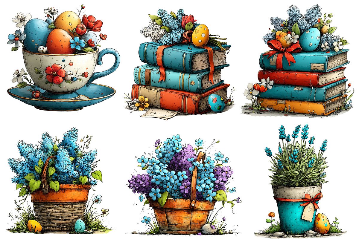 Easter Garden Sublimation Clipart, an Illustration by Designworld (Photo 5 of 5)