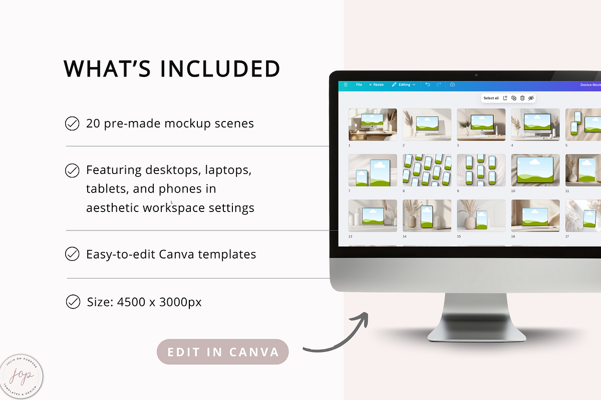 Digital Device Mockups Canva, a Device Mockup by Julia On Purpose (Photo 2 of 6)