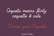 Coqueta font, a Script Font by Florflai (Thumbnail 5 of 5)