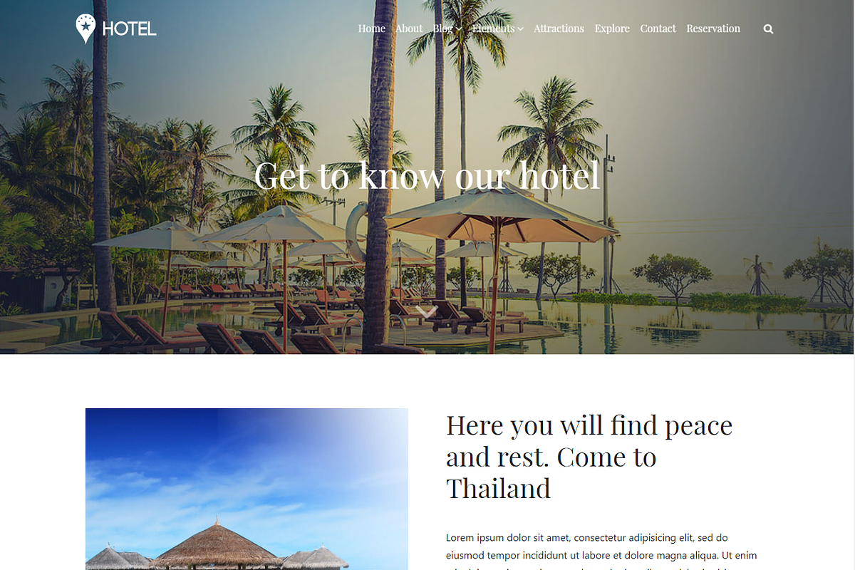 Hotel Spa & Resort WordPress Theme, a WordPress Template by Visualmodo (Photo 3 of 9)