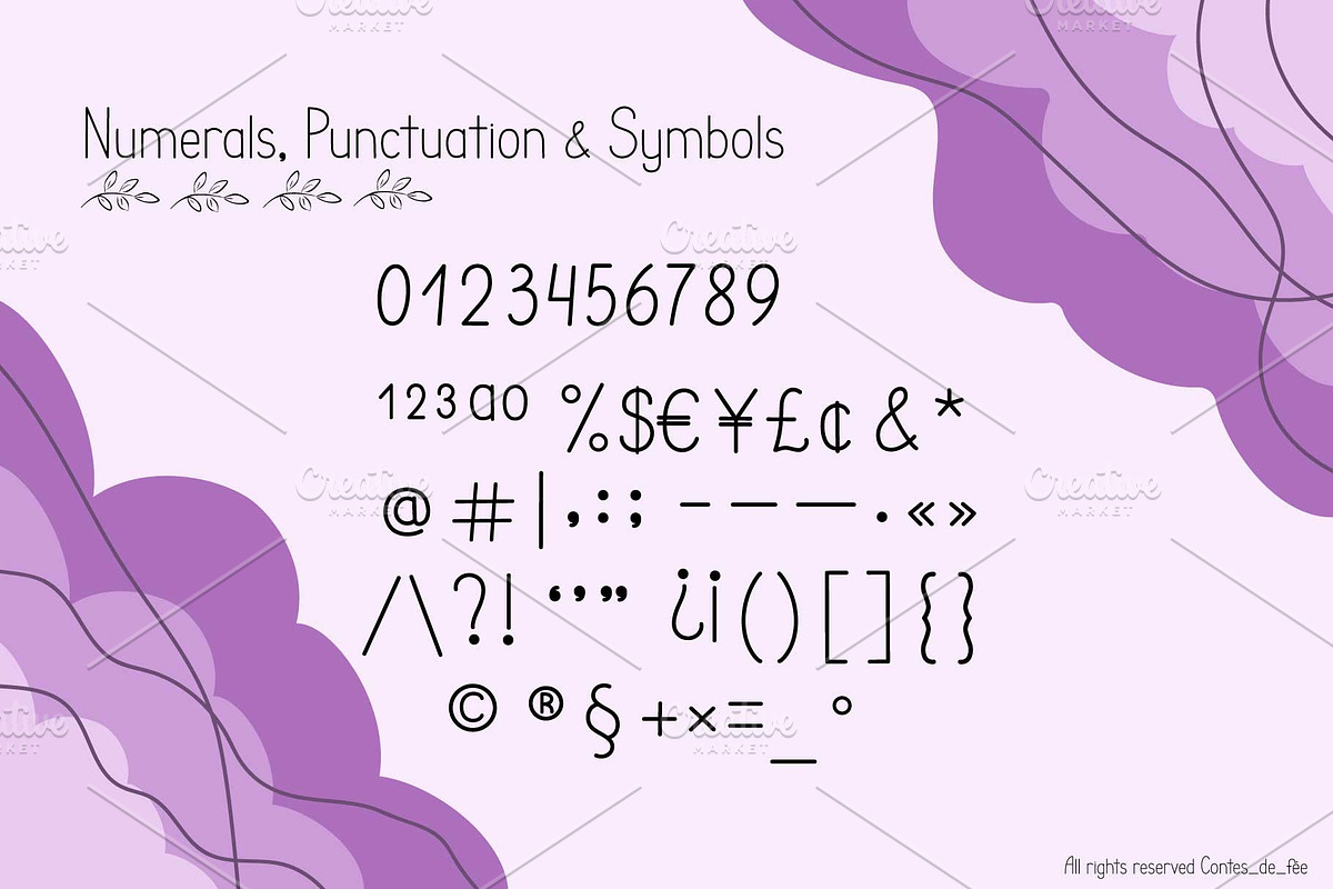 LeLavandou hand drawn Sans Serif, a Sans Serif Font by Contes_de_fée (Photo 4 of 9)