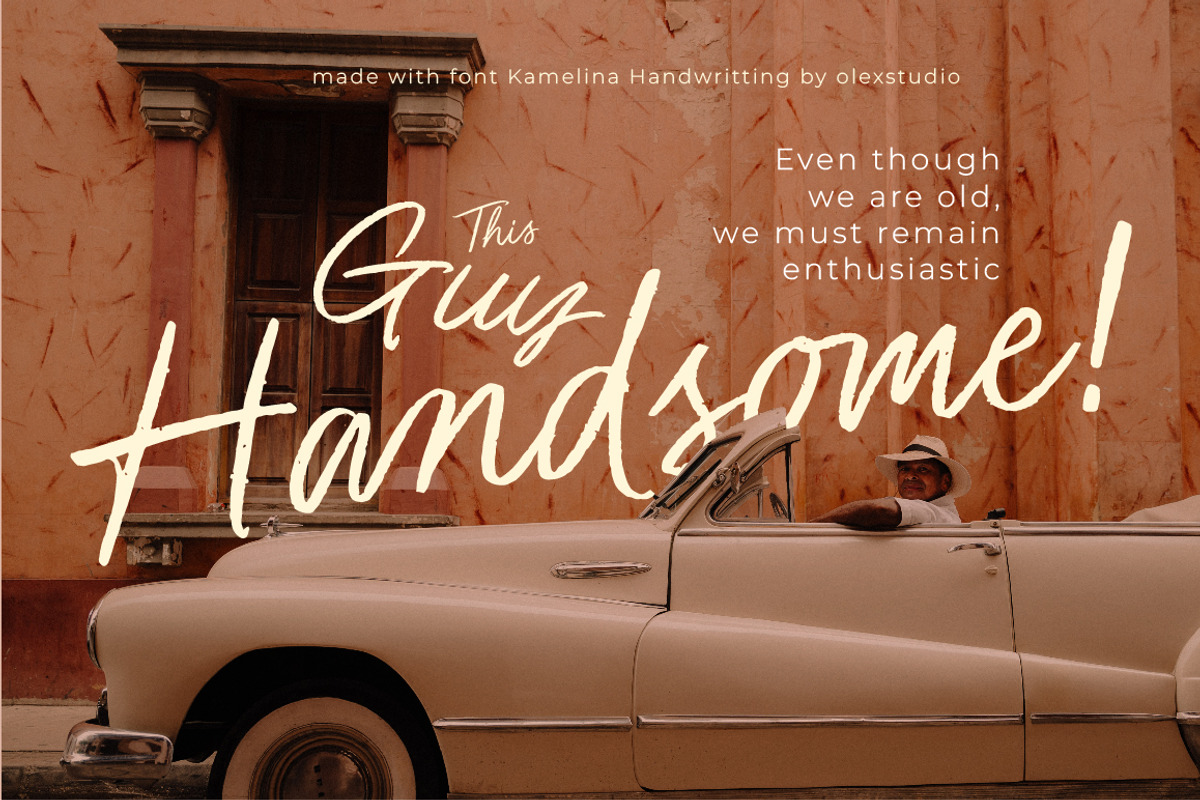 Kamelina Handwritting, a Script Font by Olexstudio (Photo 2 of 7)