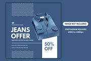 Editable Denim Jeans Sale Template, a Social Media Template by Mishek Munene (Thumbnail 1 of 4)