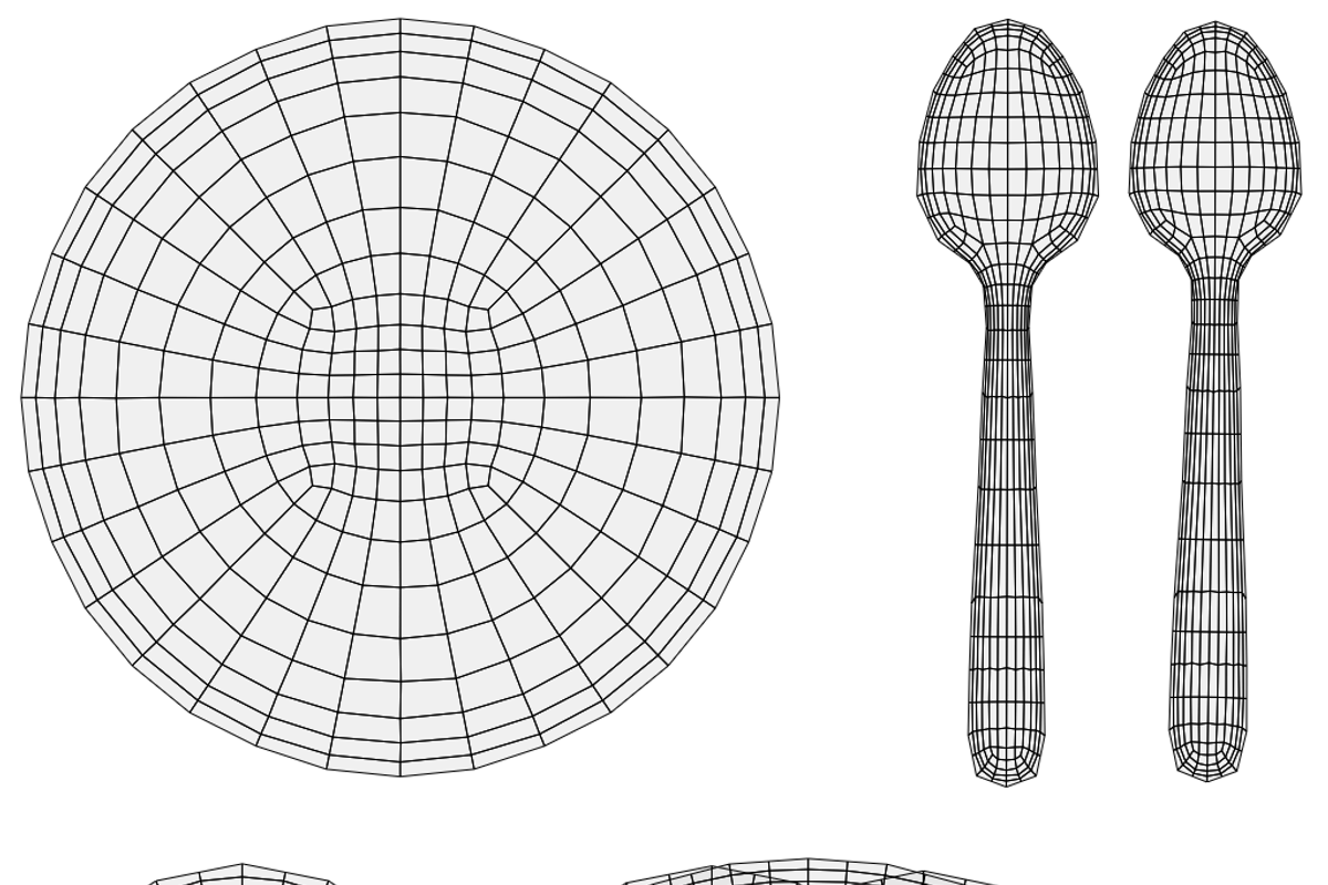 Street cafe objects, a Furniture 3D Model by happy brush (Photo 10 of 10)