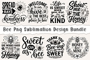 Bee Png Sublimation Design Bundle, a Work Illustration by CreationArt (Thumbnail 1 of 7)