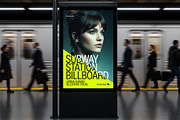 Subway Station Billboard Mockup PSD, a Product Mockup by graphypix (Thumbnail 1 of 4)