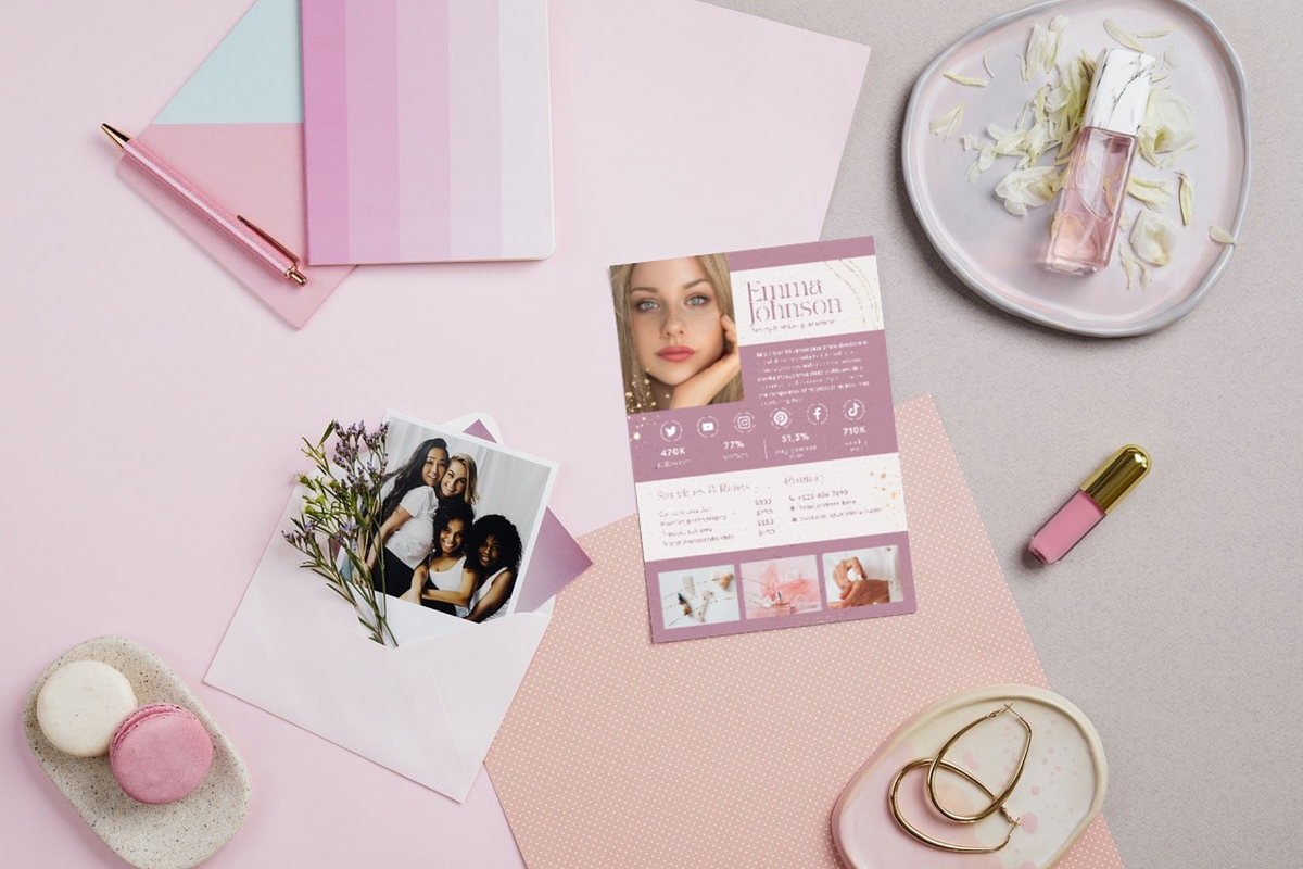 Beauty Influencer Media Kit Pink, a Resume Template by Golden Horizons Studio (Photo 7 of 11)