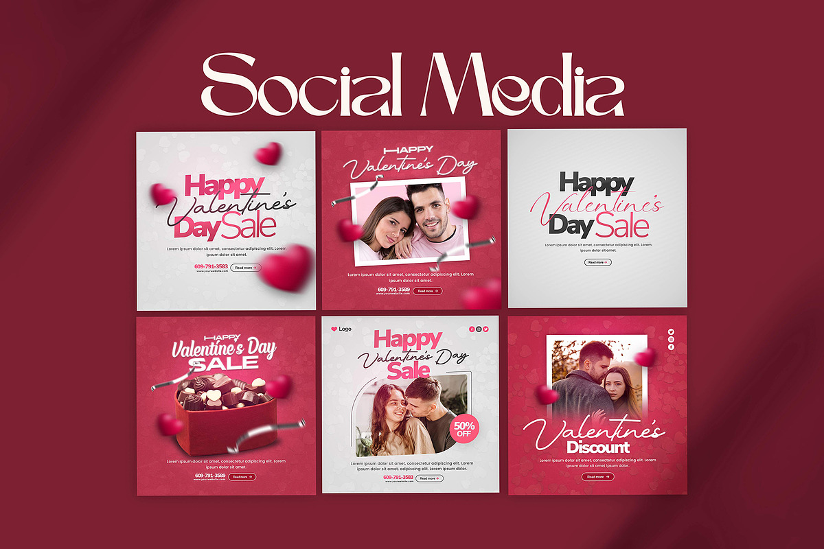 Valentine's Day Social Media Bundle, a Social Media Template by Saman Osama (Photo 14 of 14)