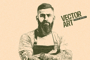 Retro Vector Art PS Effect