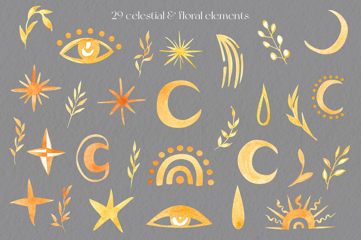 Celestial Abstractions Watercolor, a Texture Illustration by Catch the Dream Art (Photo 2 of 12)