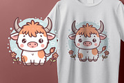 Kawaii Highland Cow Clipart Bundle, an Animal Illustration by MkStudio (Thumbnail 1 of 4)