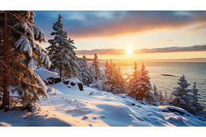 ice winter lake superior ai, an Animal Photo by pikepicture