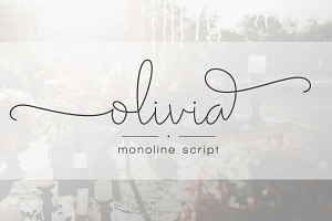 Olivia - Elegant Monoline Script