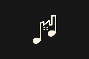 Music Urban City Logo Design Vector