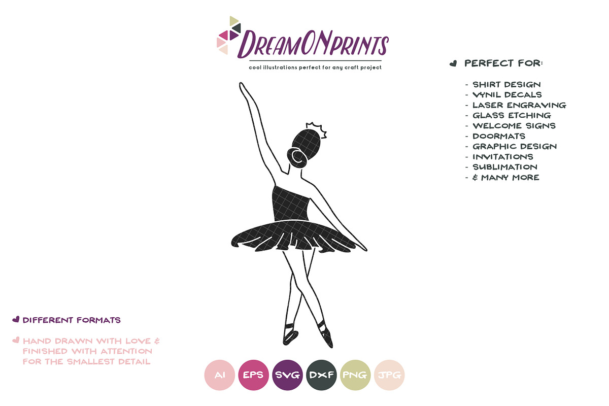 Ballerina SVG Vector | Ballet SVG, an Illustration by DreamONprints (Photo 2 of 2)