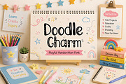 Doodle Charm – Handwritten Font, a Handwritten Font by Wow Magic (Thumbnail 4 of 5)