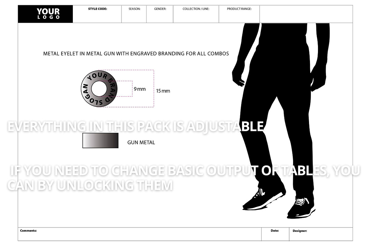 Complete Teck Pack - Men Sweatpants, a Bottom Mockup by Archetype Design (Photo 8 of 8)