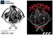 Skull Bas Ass T-Shirt Design, an Illustration by XXX (Thumbnail 2 of 2)