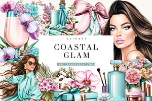 Coastal Glam Clipart Bundle, a Person Illustration by BusyDaydesign