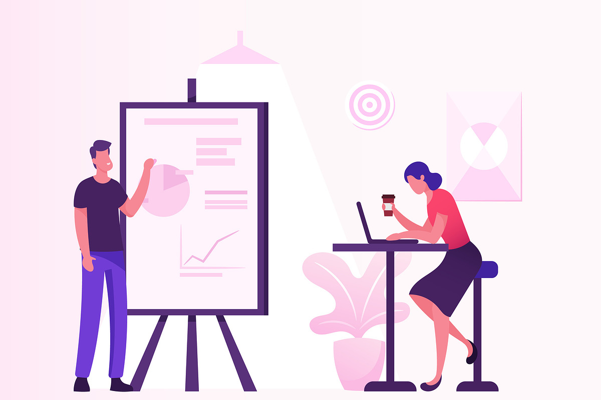 Business Meeting in Creative Office, a Work Illustration by Double Bubble