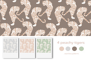 Peachy, Luxury Tropical Pattern