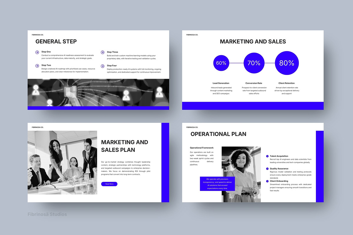 Corporate AI Company Pitch Deck, a Presentation Template by FIBRINOSÄ (Photo 7 of 7)