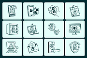 Animated Cyber Security Doodle, an Outline Icon by Vectors Market (Thumbnail 4 of 5)
