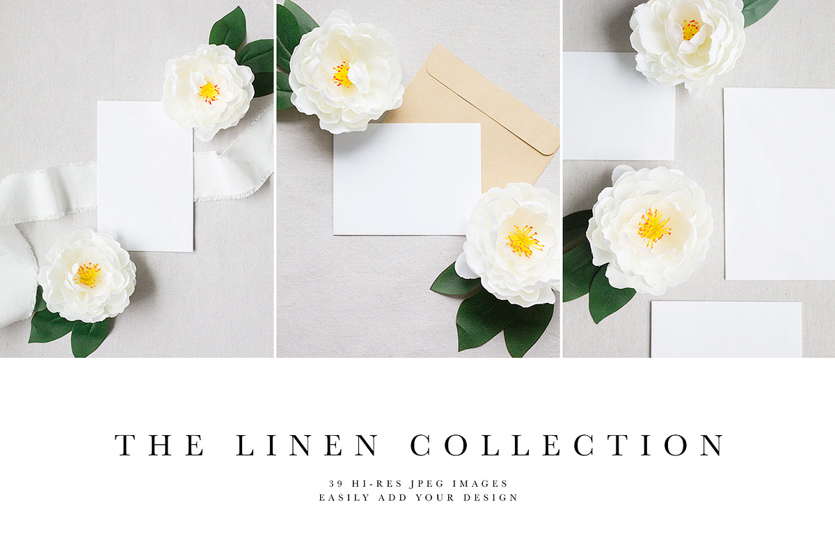 Linen Wedding Stationery Mockups, a Print Template by daintydarling (Photo 1 of 4)