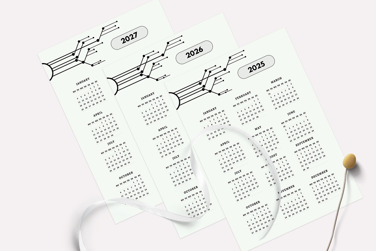 Calendar Template 2024-2030, a Stationery Template by Design Zone (Photo 5 of 5)