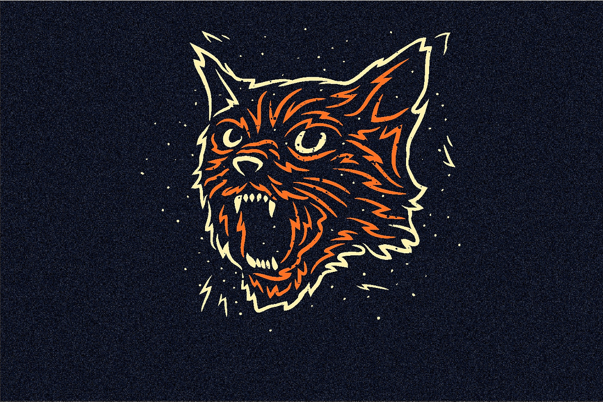 Head of Wild Beast - SVG,Vector,PNG, an Animal Illustration by Ben studio (Photo 10 of 13)