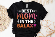 Best Mom in The Galaxy T-Shirt, an Illustration by FunnySVGCrafts (Thumbnail 1 of 3)