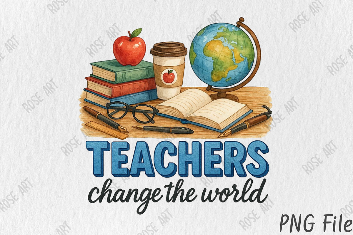Teachers Change The World Png, a Seasonal Illustration by Rose Art (Photo 1 of 4)