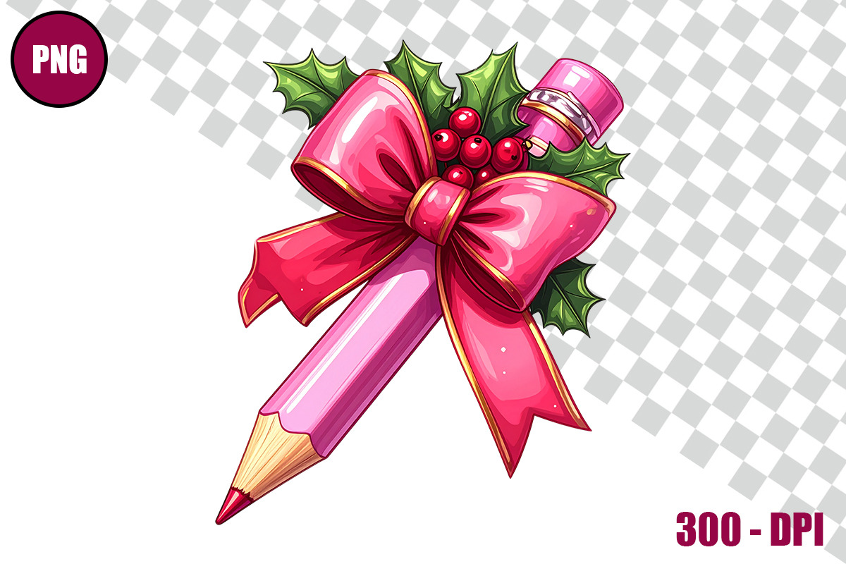 Pencil with Bow Clipart Bundle Files, a Decorative Illustration by taramija (Photo 7 of 26)
