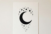 50 Crescent Moon with Stars, an Empty State Illustration by Amazin_art (Thumbnail 22 of 47)