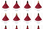 Red Princess Dress Fancy PNG Clipart, an Illustration by Blissful Pixels (Thumbnail 2 of 2)
