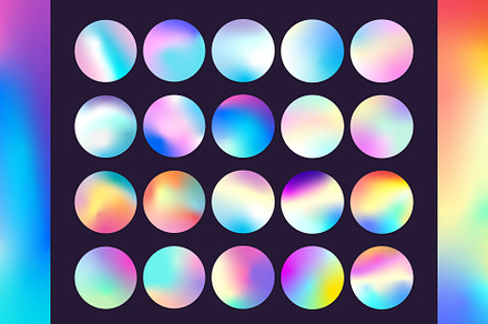 20 Holographic Gradients Set .AI, a Gradient Add-On by P-G-H