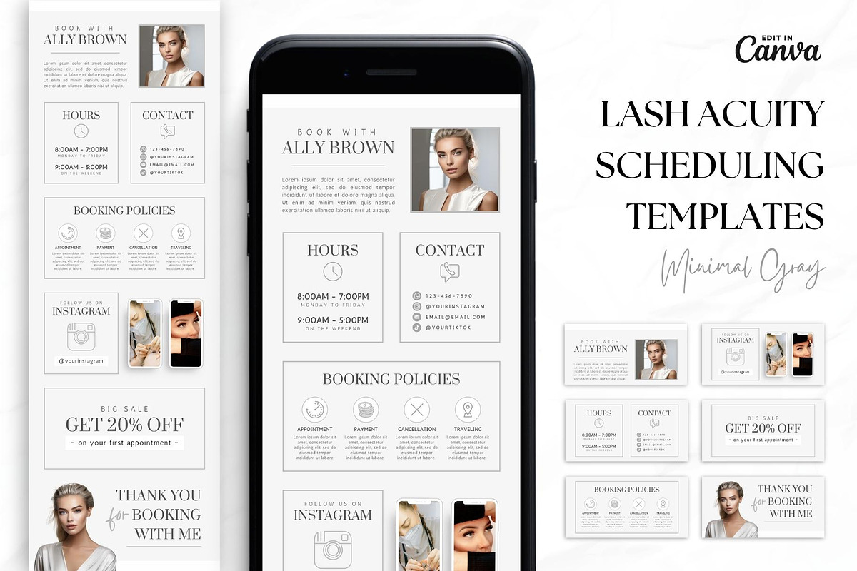 Lash Tech Acuity Scheduling • Canva, a Websites & App Template by OniriqveDesigns (Photo 1 of 8)