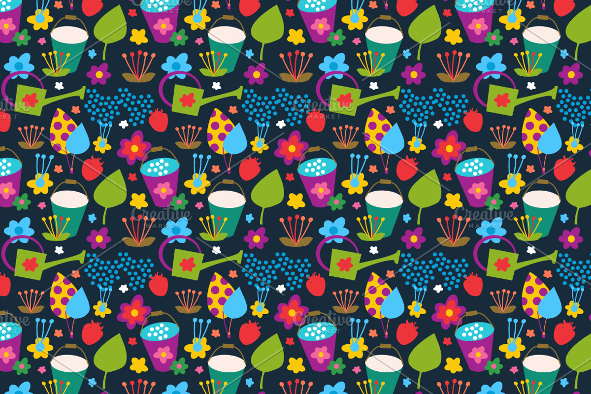 Decorative toys seamless patterns preview 3