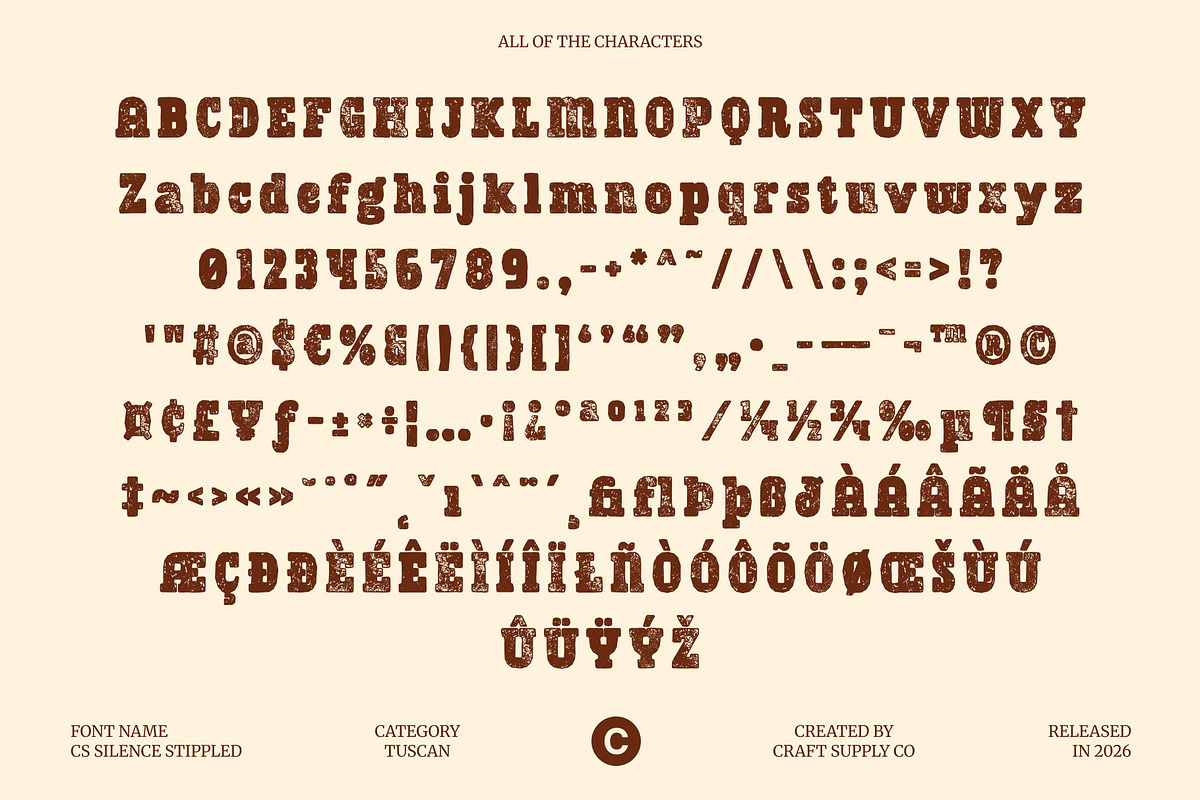 CS Areno Stamp, a Slab Serif Font by Craft Supply Co. (Photo 8 of 8)