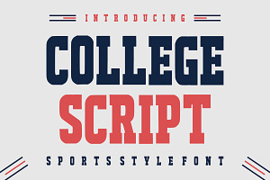 College Script, a Slab Serif Font by Limited.studio