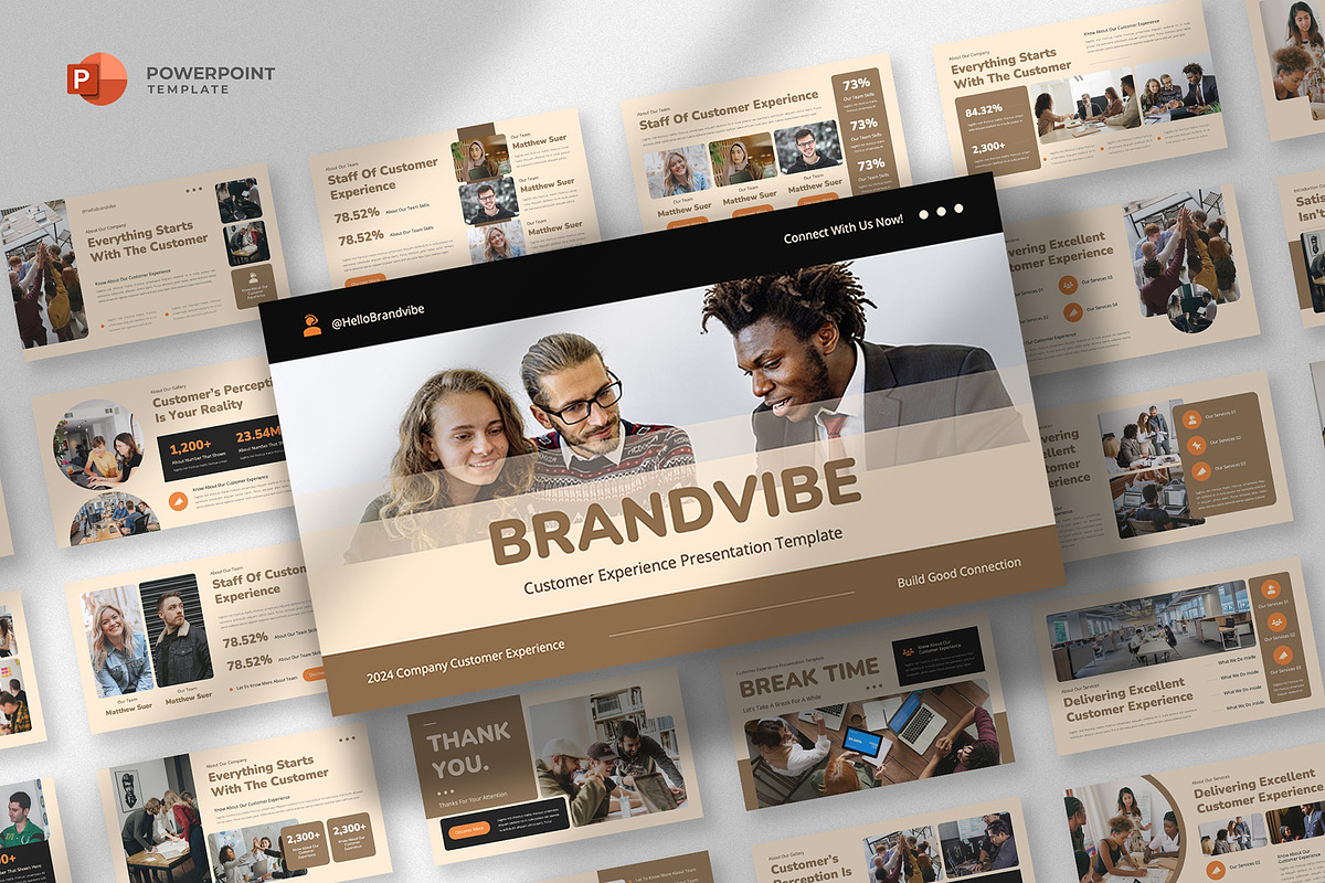 Customer Experience Powerpoint, a Presentation Template by fluffstudio (Photo 1 of 4)