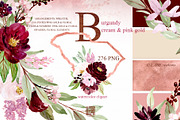 Burgundy flowers USA states, an Illustration by LABFcreations (Thumbnail 2 of 10)