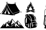 Camping Adventure Silhouette Icon, an Illustration by Artivon (Thumbnail 21 of 51)