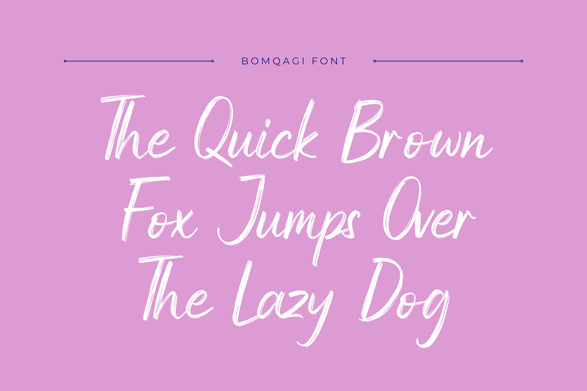 Bomqagi Brush - Script Logo Font, a Handwritten Font by Nirmana Visual (Photo 4 of 10)