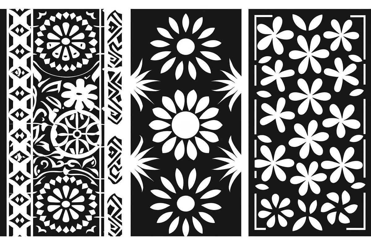 Elegant Floral Laser Cut Panel Bund, an Object Graphic by Creativeshirt (Photo 10 of 10)